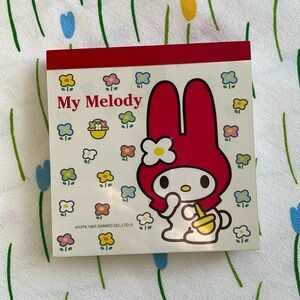 Vintage Sanrio My Melody Memo paper pad - used 1997